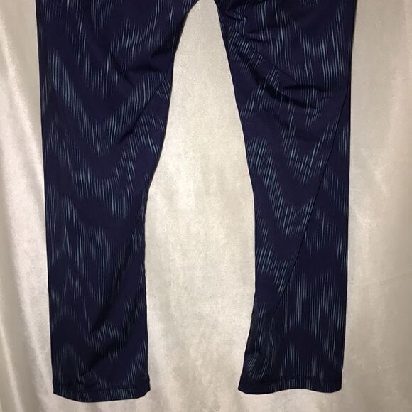 Roxy Women's Athletic Elastic Waist Geometric Work Out Purple Leggings Size M - Picture 6 of 7